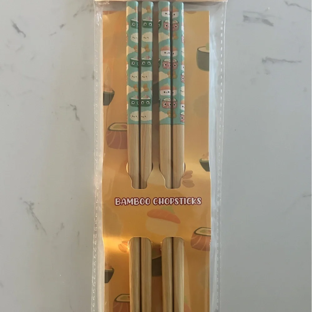 Gama-Go Sushi Time! Bamboo Chopsticks – 4-Pack | NWT